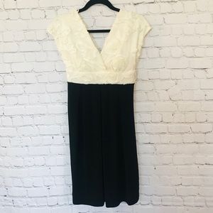 White flower top and black bottom